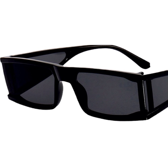 Womens Mini Lens Black Fashion Shield Sunglasses - Picture 5 of 5